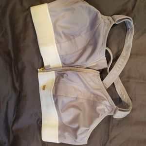Lavender SHEFIT adjustable high impact sports bra.